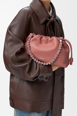 Loewe Сумка Flamenco среднего размера из мягкой кожи ягненка наппа, красноватый