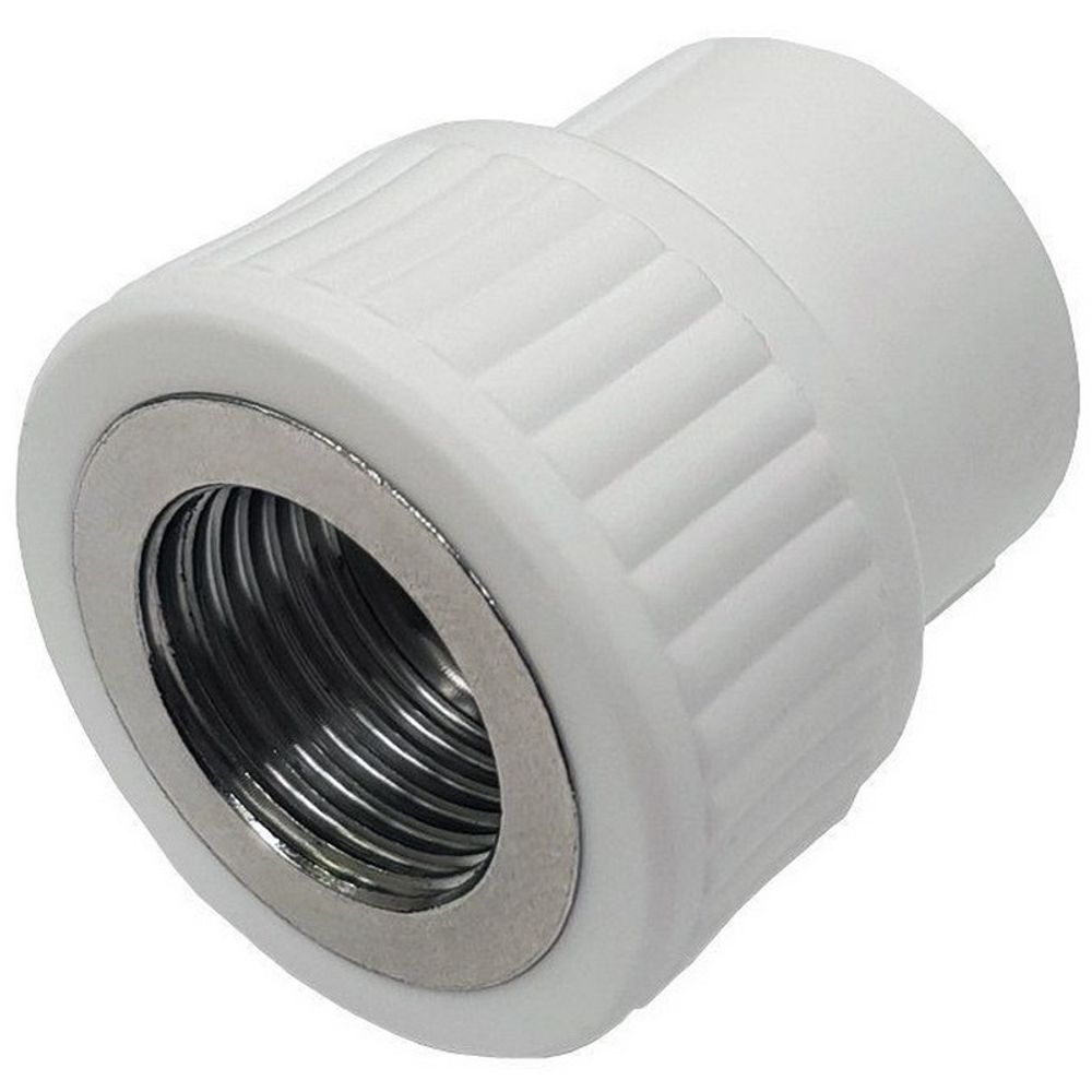 Муфта РР комб. 25*1/2&quot; вн. белый (Tebo)