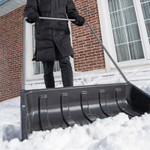 Движок для уборки снега пластиковый, 695 х 540 х 1460 мм, стальная рукоятка, Сибртех