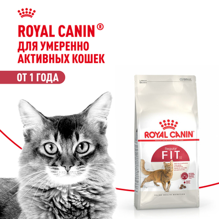 Royal Canin Fit 32 Фит 32 Корм сухой для взрослых умеренно активных кошек от 1 года 200г
