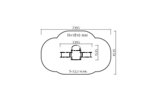 Горка двойная “Морская звезда” 08018