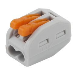 Клемма ЭРА серия 412 с рычагом 2 отверстия 0.08-2.5мм2 упаковка 2 шт. | Клеммы