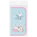 Пенал ПИФАГОР, 2 отделения, ламинированный картон, 19х11 см, "Cat friends", 272247