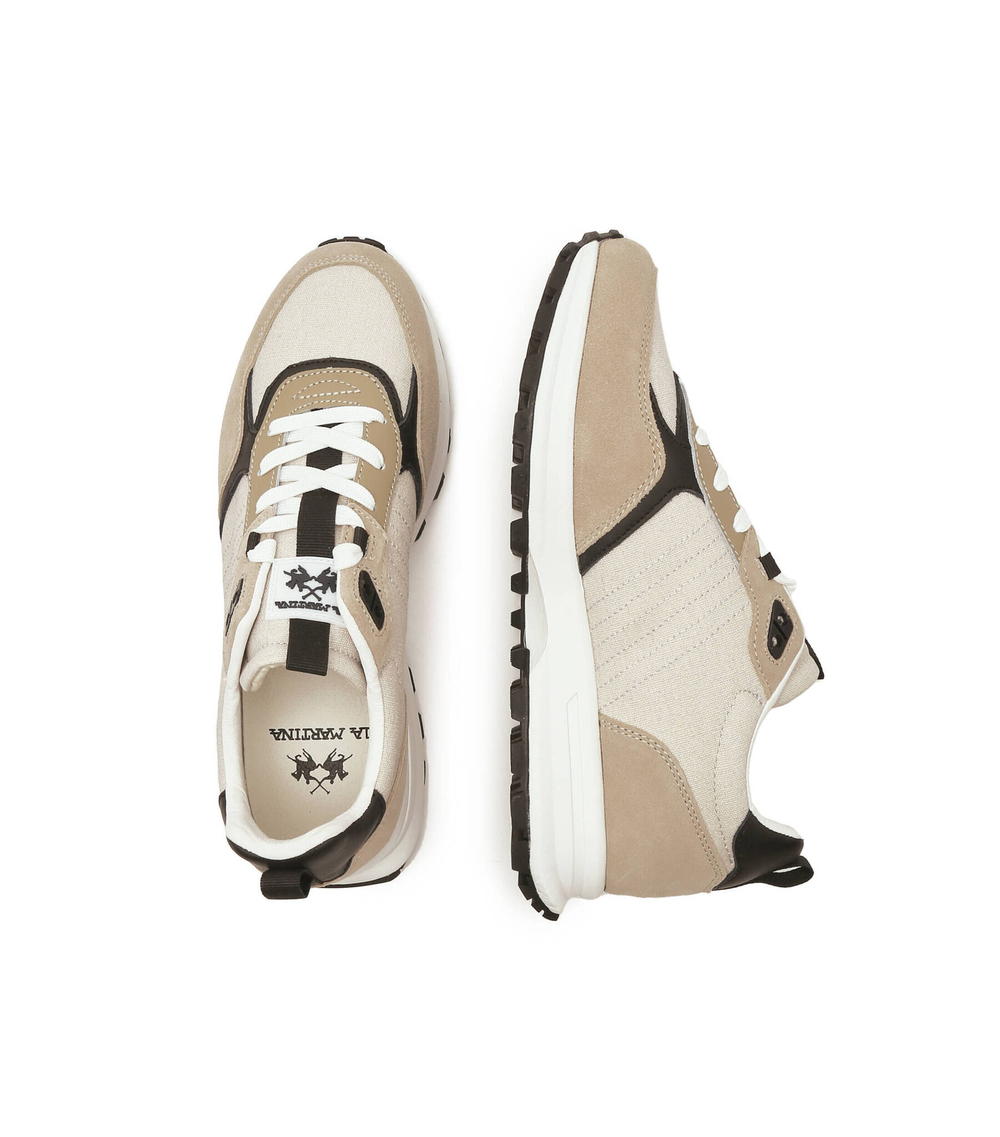 Кожаные кроссовки La Martina - бежевый(LFM231.010)