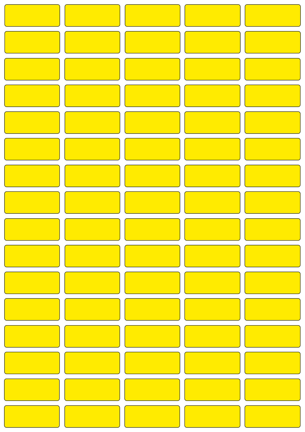 Виниловые наклейки для маркировки Policomprint М8, 25х10 мм. 80 шт.