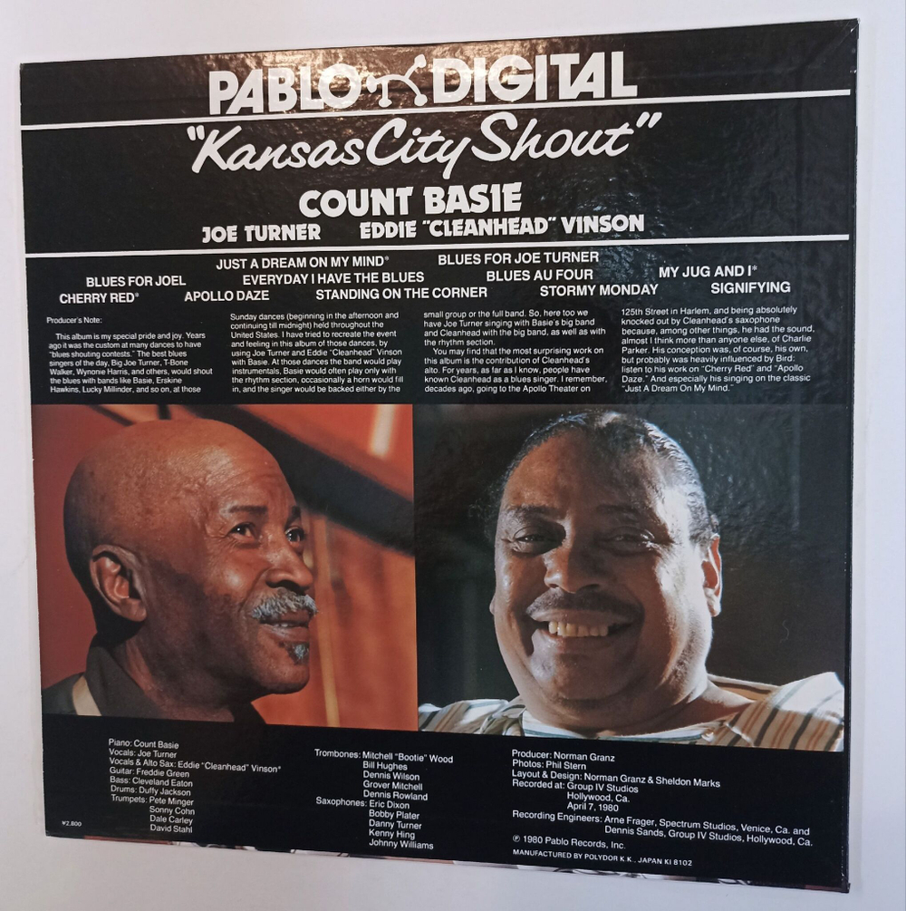 Винтажная виниловая пластинка LP Count Basie, Joe Turner, Eddie CleanHead Vinson Kansas City Shout (Japan 1980)