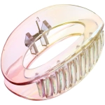 Заколка-краб для волос «Мон Пион», овал, микс 6 цветов, 9,5см (Блистер)