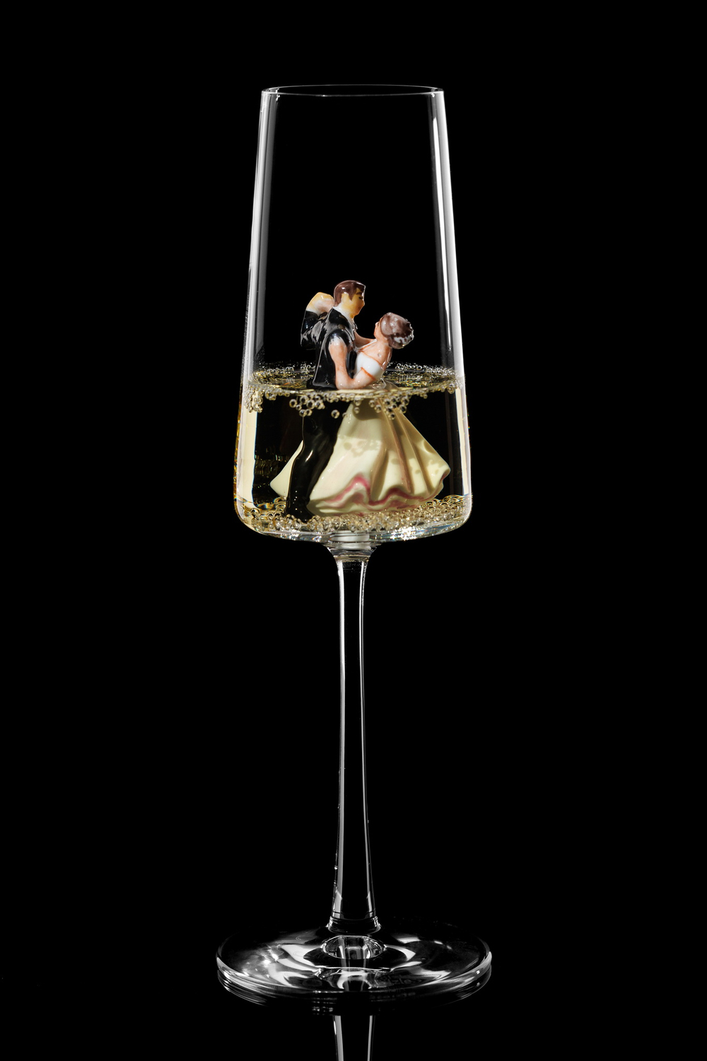 Свадебный бокал для шампанского Флюте. «Свадебный танец».
