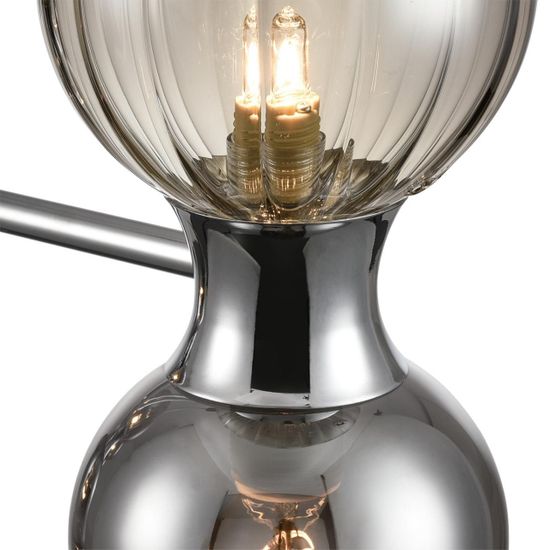 8114/6 MODERNI LN25 142 хром/дымчатый, металл/стекло Подвесной светильник G9 3*30W + E14 3*40W 220V TAUNA