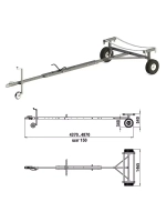 Прицеп разборный для лодок 4,0-4,6м, весом до 300 кг