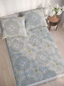 Постельное белье "Бисер" 1,5-сп   наволочка 50х70 1шт Простынь на резинке 90х200 см  Пододеяльник 145х215 см  Сказка сатин