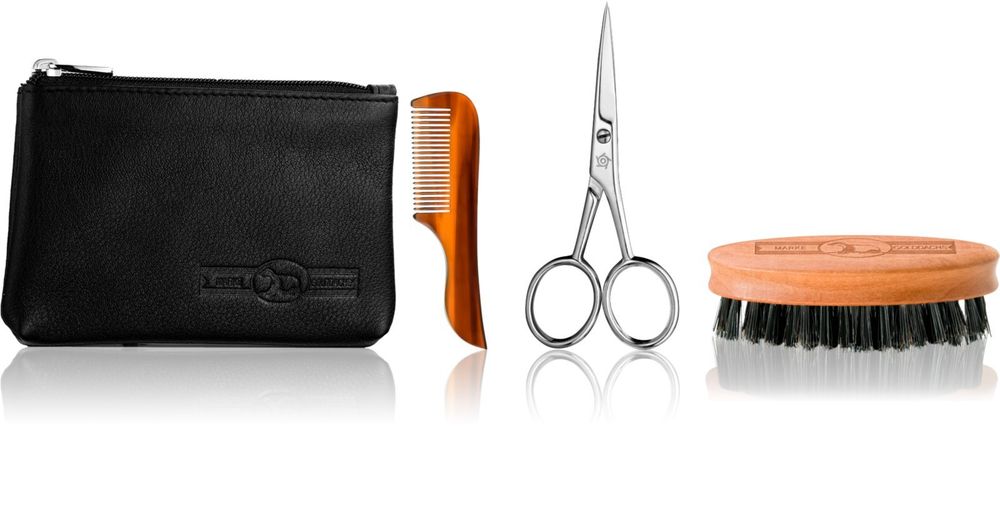 Golddachs scissors + beard brush + Beard comb + bag Sets