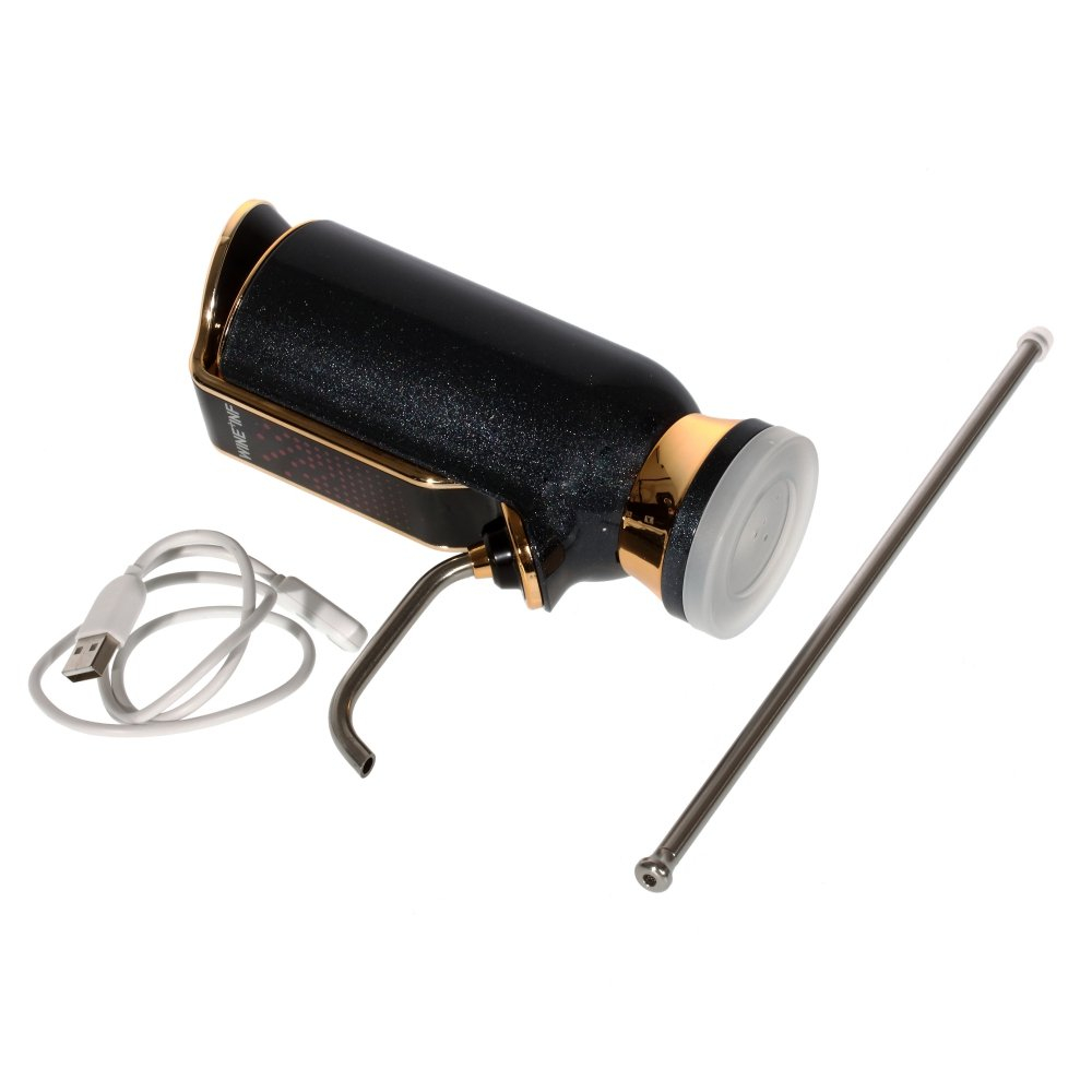 Электронный Винный Аэратор с Вакуумником (чёрно-серый металлик)