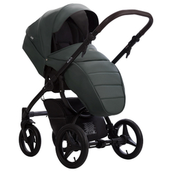 Детская коляска Bebetto Luca Pro 2 в 1 35 зеленая кожа