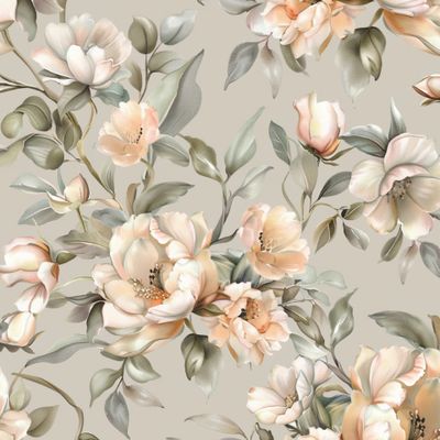 Бежевые акварельные розы