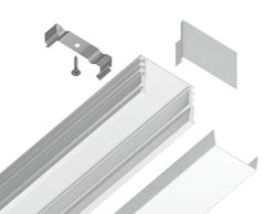 Ambrella Алюминиевый профиль накладной 15.7*12 для светодиодной ленты до 12мм Alum Profile GP1750WH