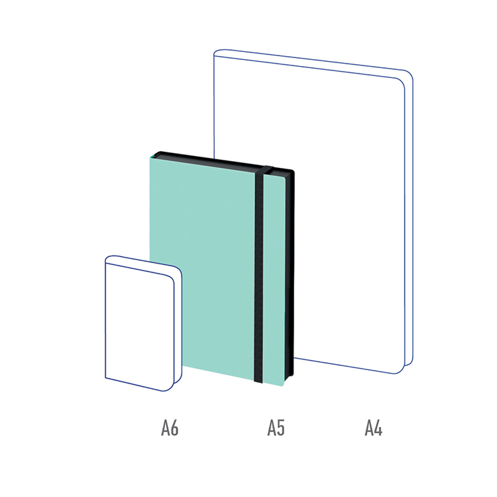 Ежедневник недатированный, А5, 136л., кожзам, Berlingo "Instinct", черный/мятный, с резинкой
