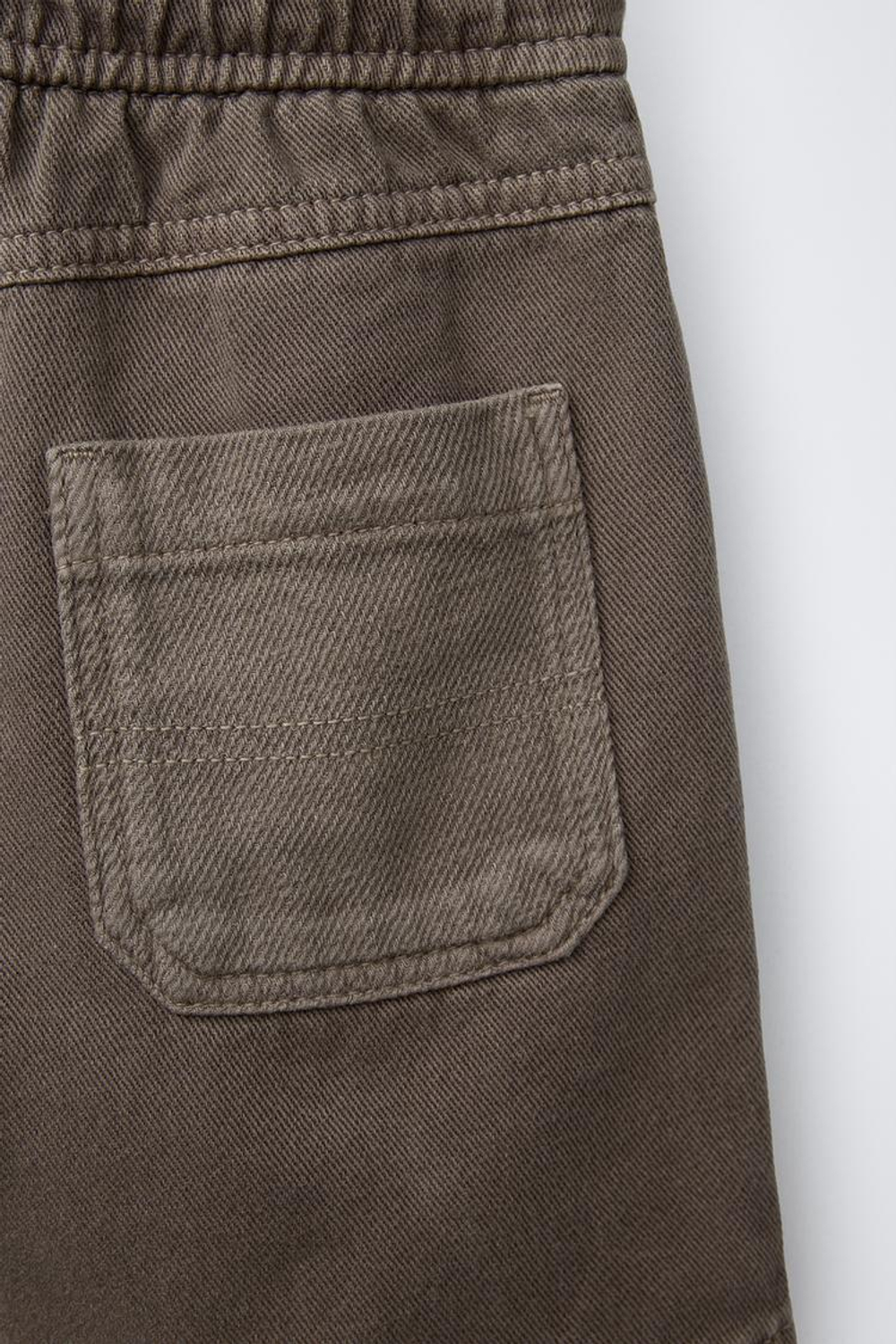 ZARA КОМФОРТНЫЕ ШОРТЫ ИЗ ТВИЛА, КОРИЧНЕВЫЙ