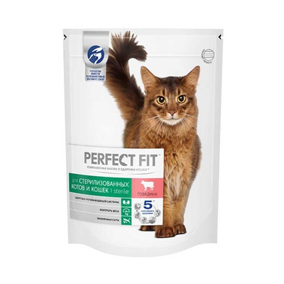 Perfect Fit корм для кошек стерилизованных с говядиной (Sterilised)