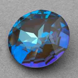 Swarovski 1201 Round FS, Crystal Army Green DeLite