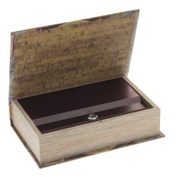 GAEM Шкатулка-книга с замком, L18 W7 H27 см