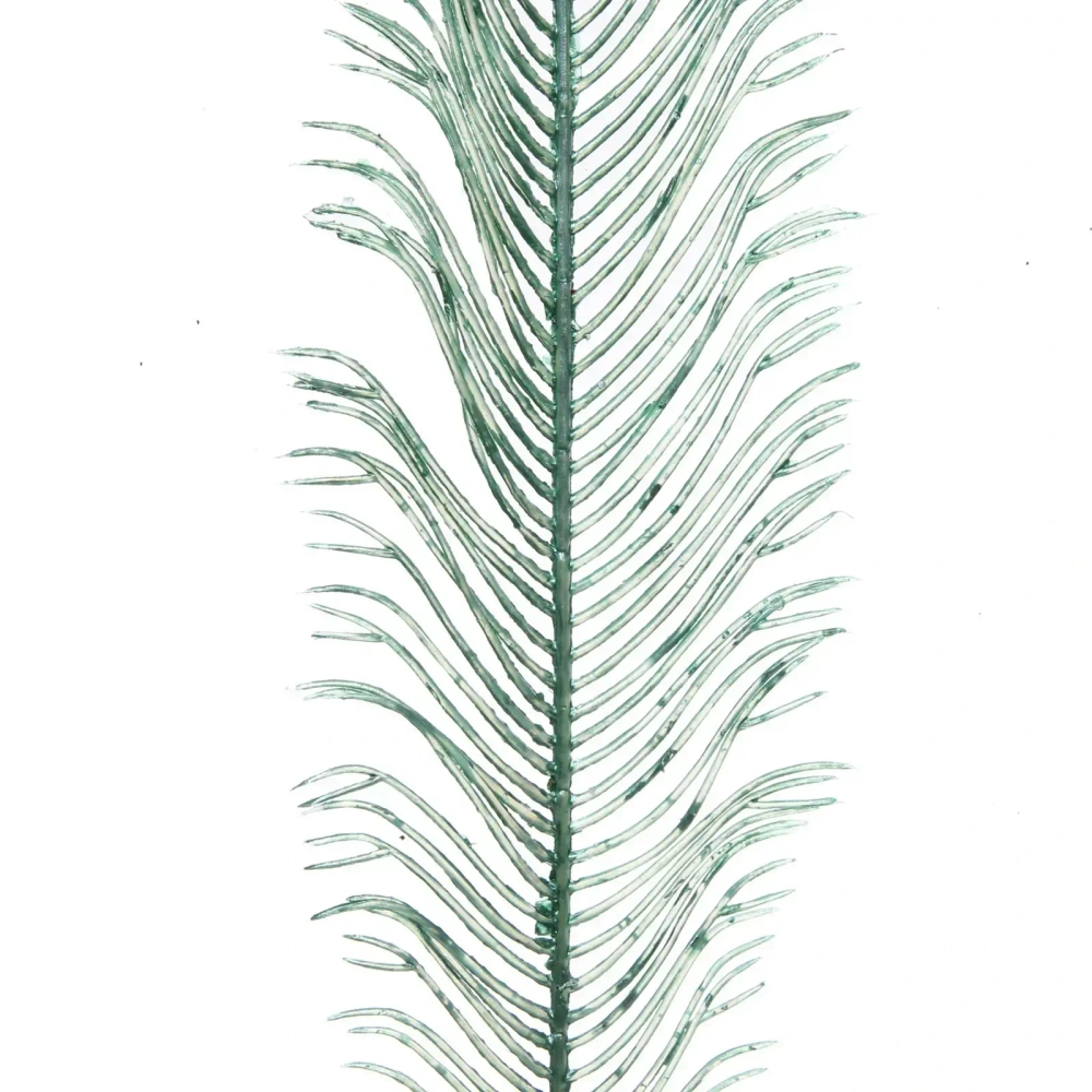 Ветка декоративная «Волшебное перо» 53 см, Нежный зеленый