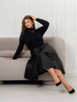 Юбка кожаная миди