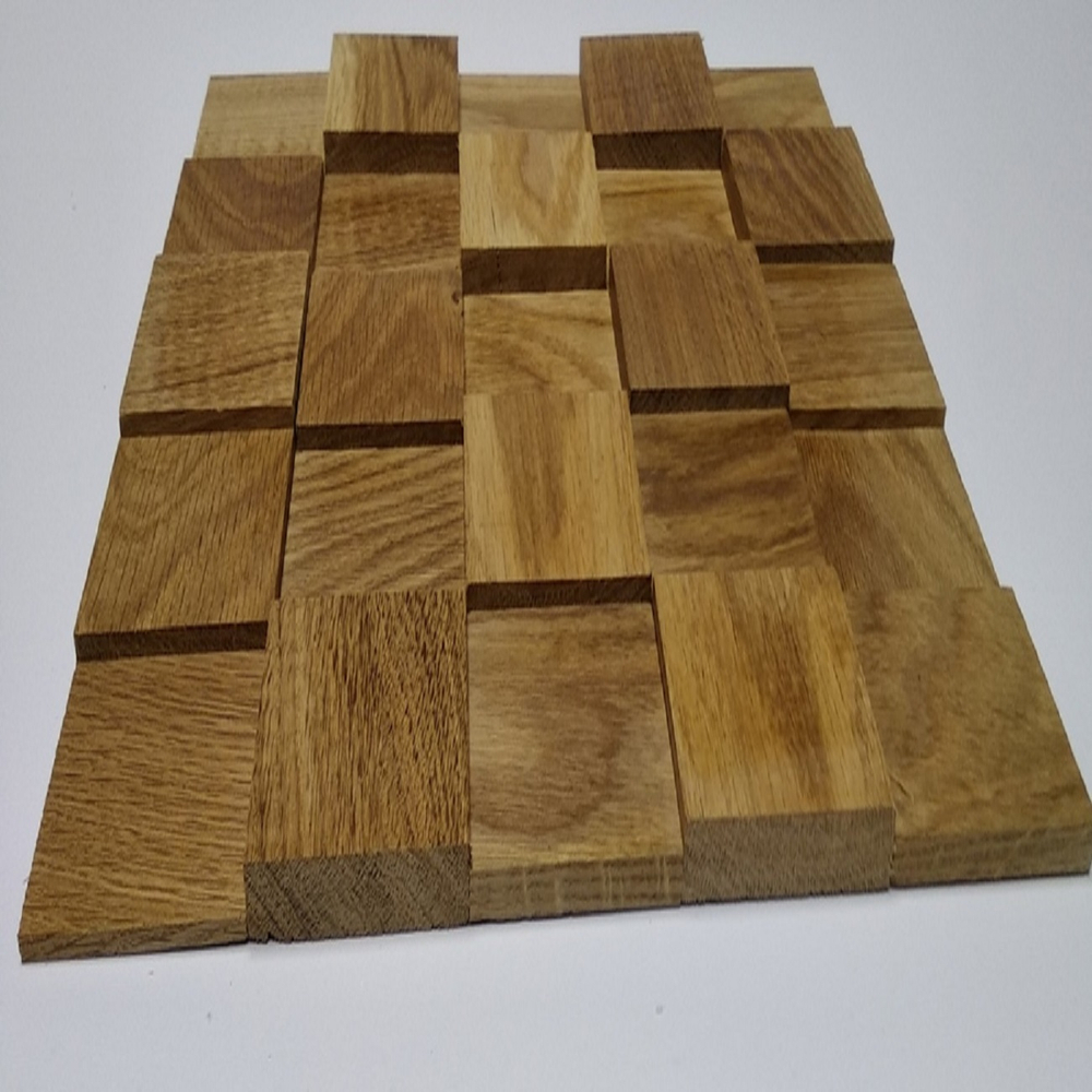 Деревянная мозаика для стен Wood Mosaic 3D Дуб Пирамида