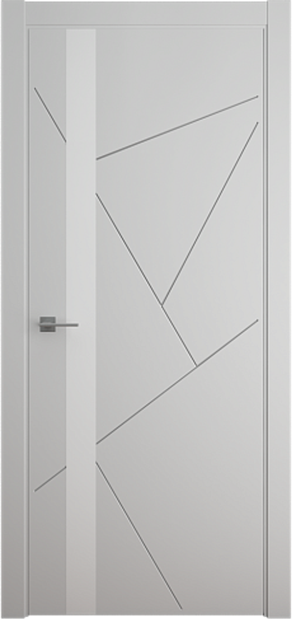 Дверь межкомнатная Геометрия 6 белое стекло