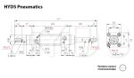 SCD 50x175-S Пневмоцилиндр с двусторонним штоком