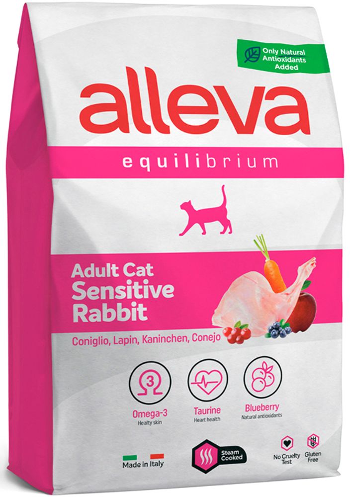 Alleva Equilibrium Adult Cat Sensitive Rabbit Корм  для взрослых кошек, кролик 10кг