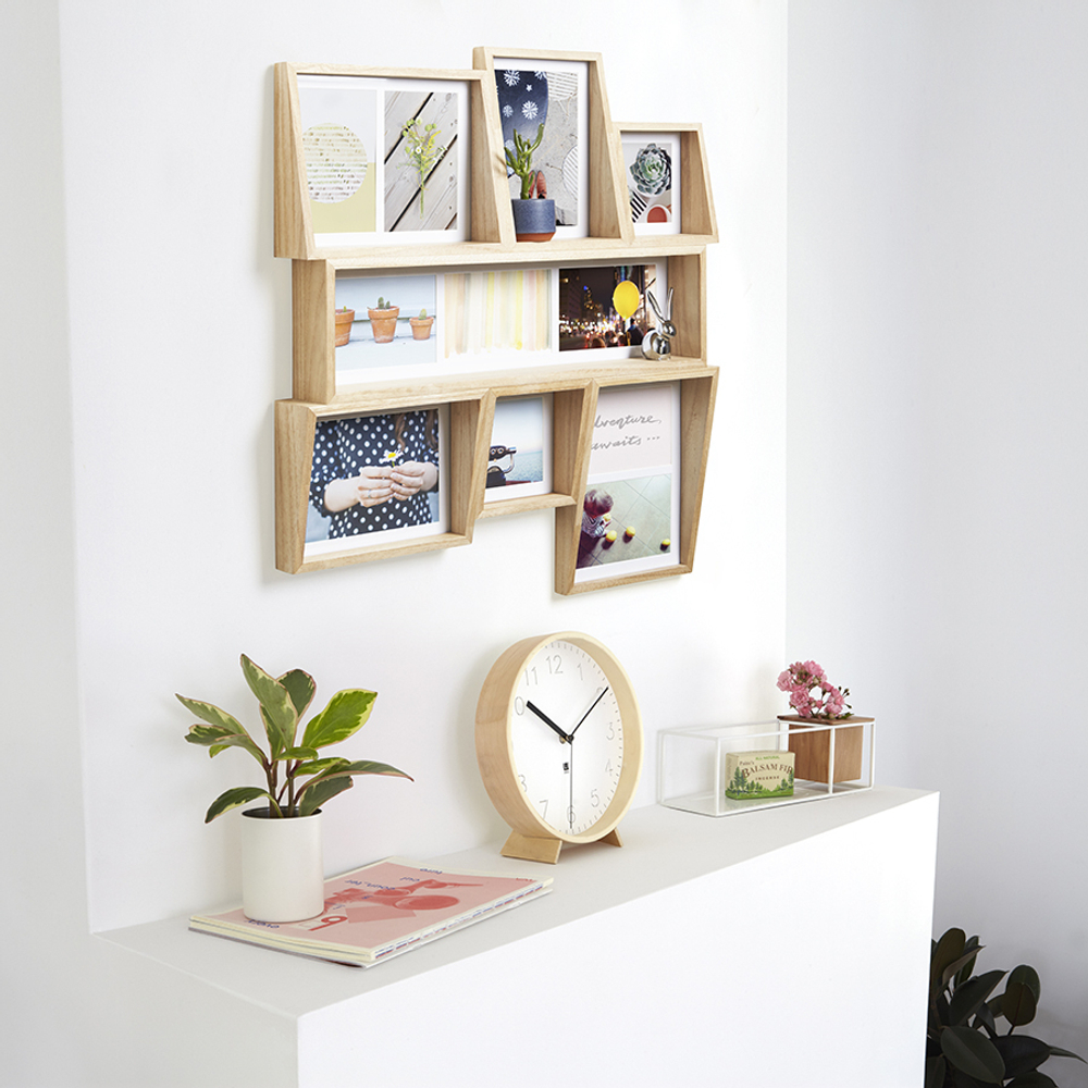 Мультирамка настенная Edge светлое дерево