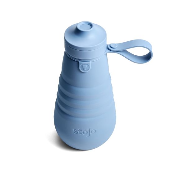 Бутылка складная силиконовая Stojo Sports Bottle Steel, 20 oz / 590 мл