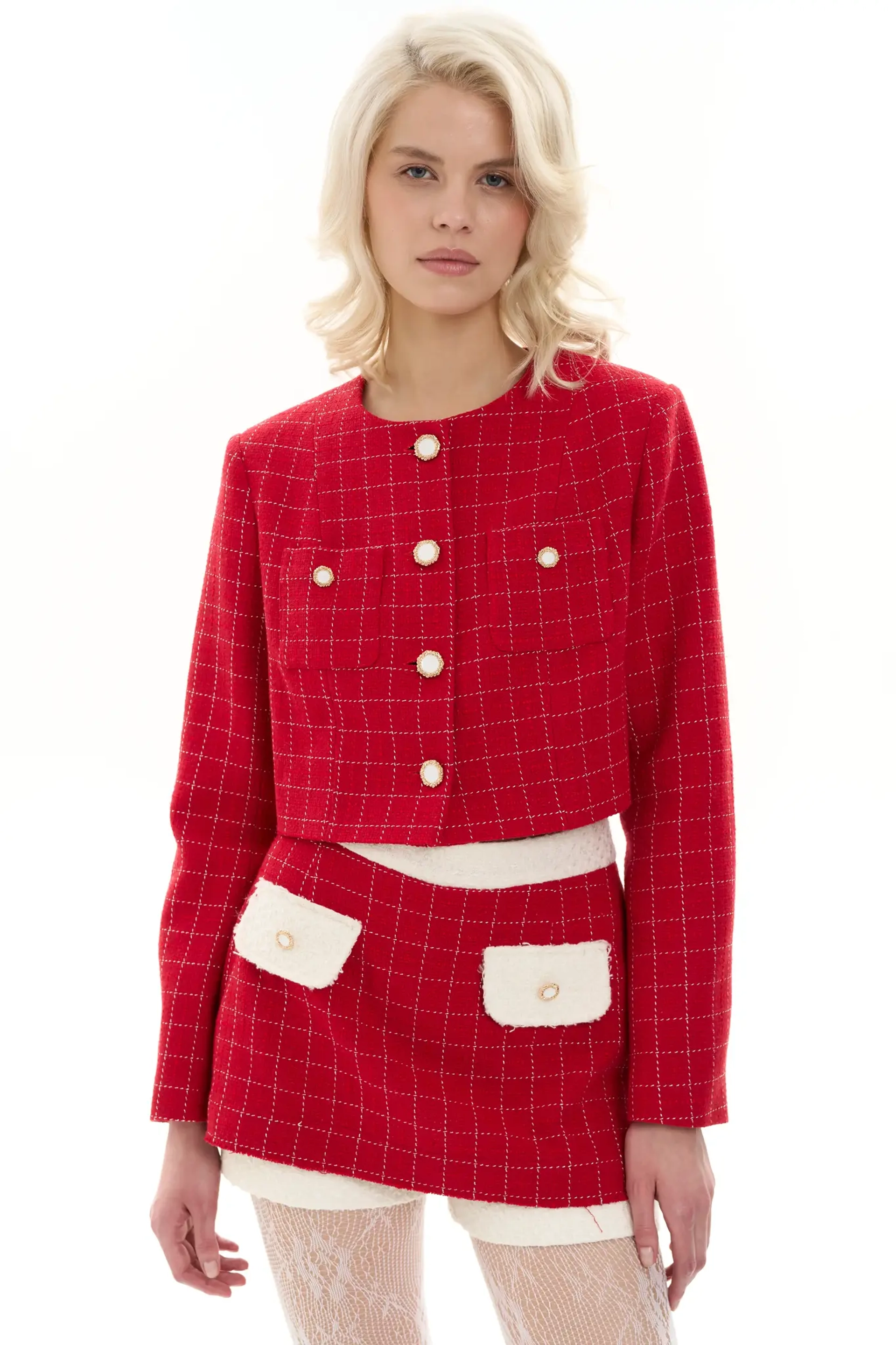 Юбка-шорты красные