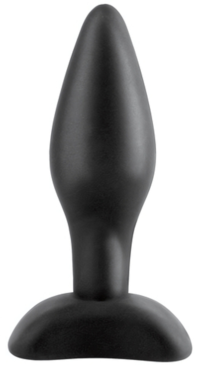 Силиконовая анальная пробка для начинающих (Цвет: черный)