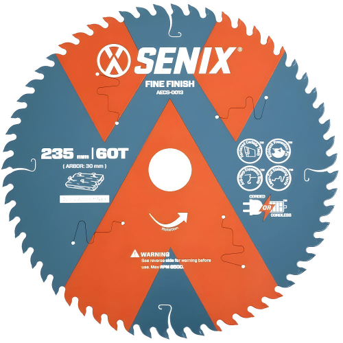 Диск пильный SENIX 235х30мм 60Т по дереву   AECS-0013