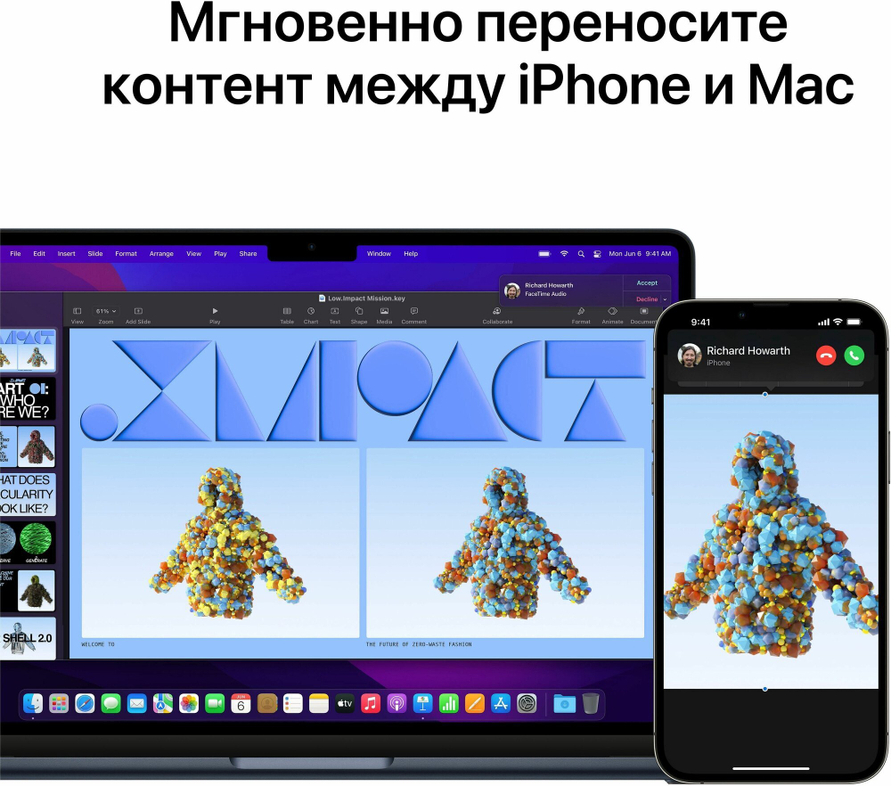 Ноутбук Apple MacBook Air A2681 (MLY33LL/A) 13.6"/Apple M2 8 core/RAM 8GB/SSD 256 GB/Apple 8 core GPU/2560х1664/IPS/Mac Os/Подсветка кл-ры: нет/серый космос. Состояние: B1