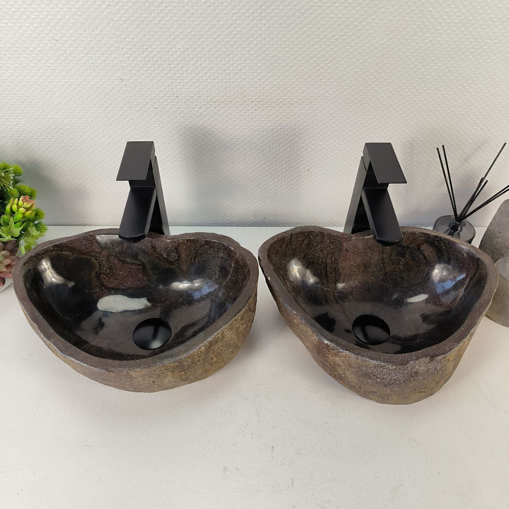 Раковина из речного камня ПАРА! RS-65549 40*39*15 0865