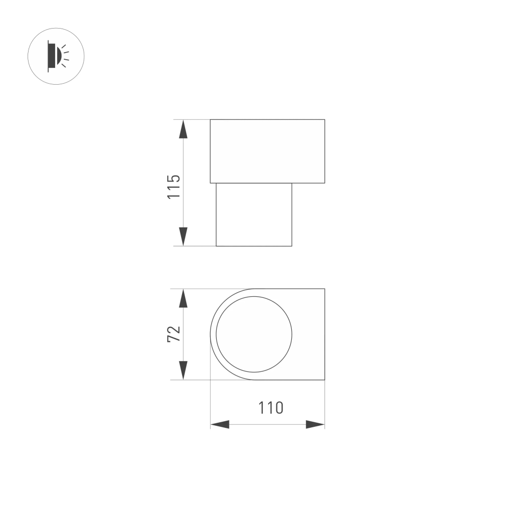 Светильник SP-SPICY-WALL-S115x72-6W Day4000 (GD, 40 deg) (Arlight, IP20 Металл, 3 года) 033581