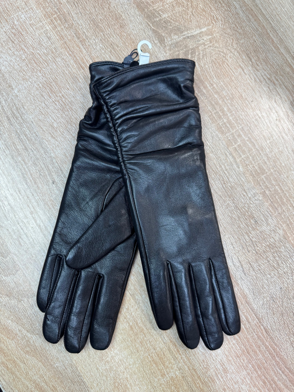 Перчатки.Женские.Кожаные.Люкс качества. Подклад: трикотаж-шерсть. 5 шт в упаковке.