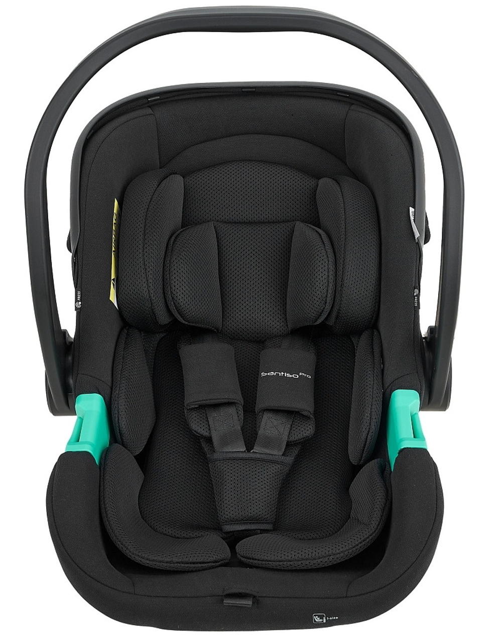 Детская коляска Roan Sol 2.0 3 в 1 с автокреслом Pituso Santiso Pro Black SLL/33/T Sage Green/Black/руч.Black