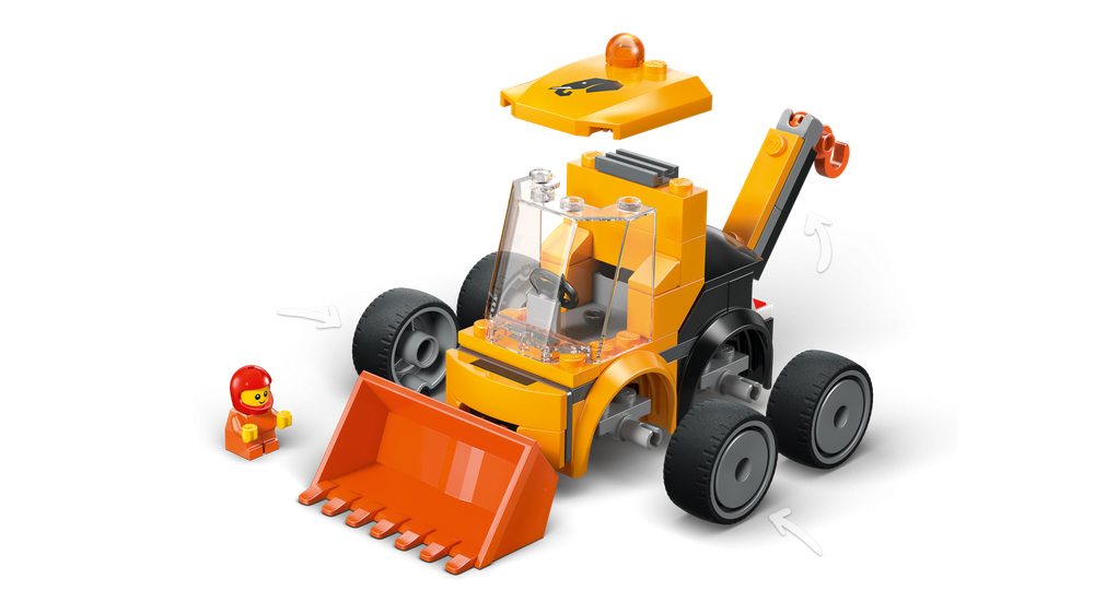 Конструктор Лего Сити Аттракционы: Строительный погрузчик 60483 | LEGO City Rides Construction Loader  61 деталь | 5+