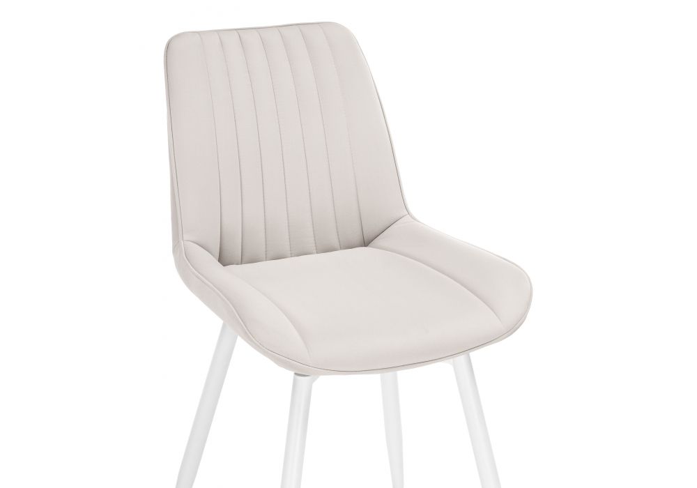 Стул на металлокаркасе Седа К крутящийся молочный / белый