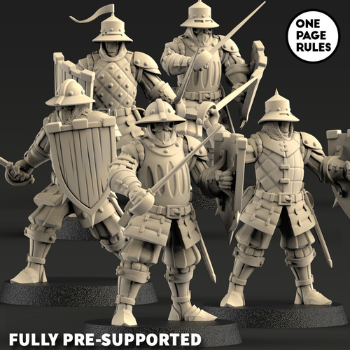 Grand Alliance Order Cities of Sigmar Empire State Troops 1 шт. миниатюра для dnd, днд, pathfinder, фентези, Настольная игра, НРИ, Варгейм, РПГ