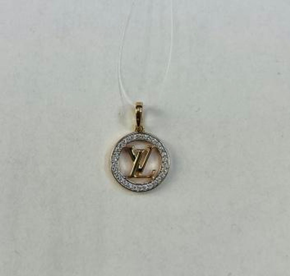 Подвеска из золота с фианитами