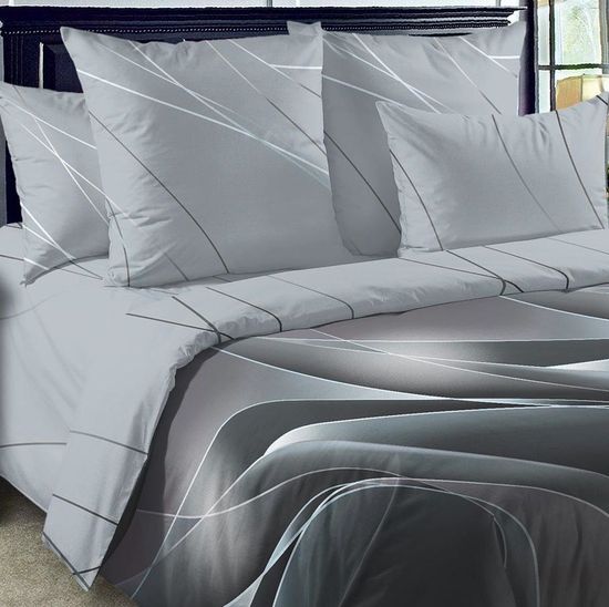 Евро комплект постельного белья Поток сатин