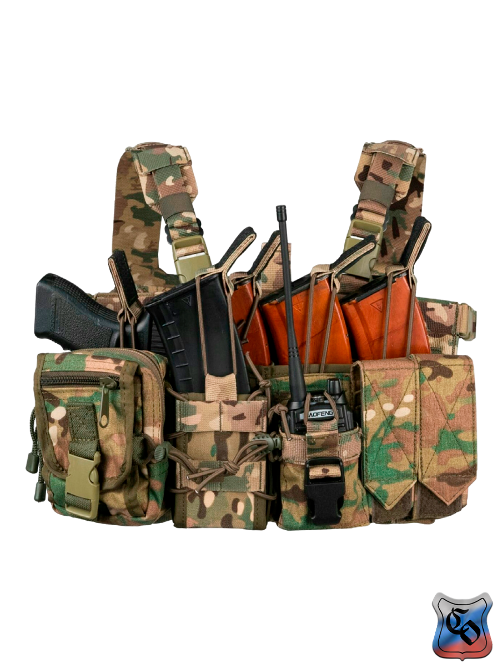 Подсумок SSO АКМ 1 RAID MOLLE без клапана и с утяжкой (Мультикам)