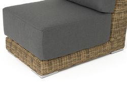 "Капри" модуль диванный прямой с подушками, цвет соломенный