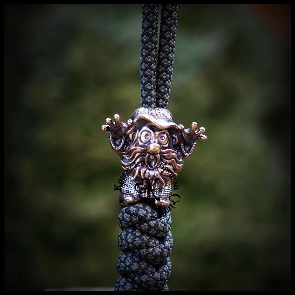 Темлячная бусина "Лесовик" для ножей , бронза