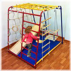 Спорткомплекс Веселый малыш спорткомплекс детский для дома красный №8 с мягкими бортиками 9-0352